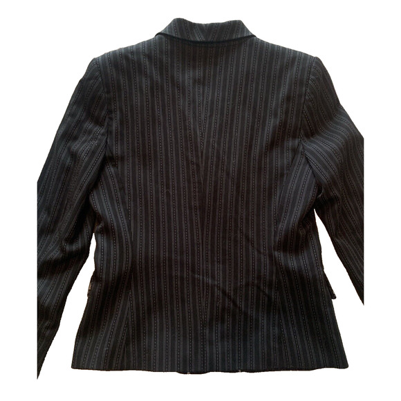 Till the End Nordstrom Business Blazer Womens 10 Black w Pin Stripes Sport Coat - Picture 4 of 11